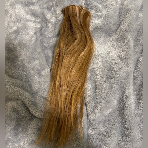 Women's KOVI Dark Strawberry Blonde 100% Human Hair Weft Extensions - 14" - Picture 2 of 7
